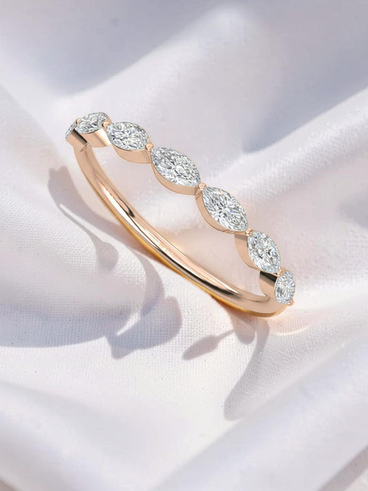 Art Deco Inspired Ring in 925 Sterling Silver - White Finish | True Elegant