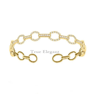 True Elegant 1.0Ct Moissanite Delicate Link Bracelet In Sterling Silver True Elegant 1.0Ct Moissanite Delicate Link Bracelet In Sterling Silver
