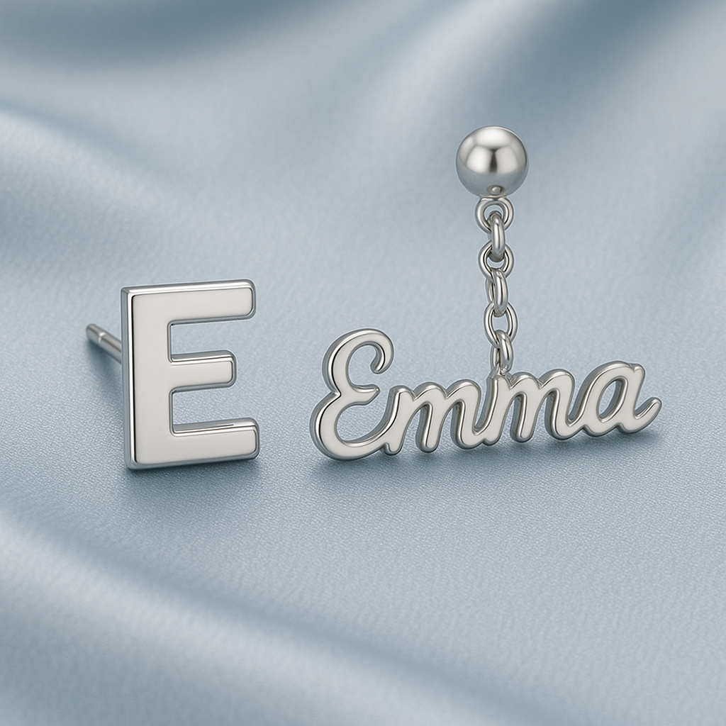Name / Initial Earrings