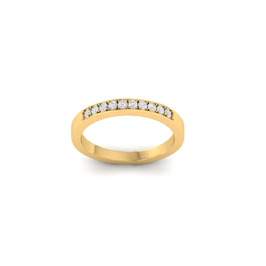 0.70CT Round Pavé Set Wedding Anniversary Band Ring in 18K White Gold Over Sterling Silver