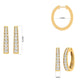 1.76 ct. t.w. Diamond Milgrain Hoop Earrings in 18kt Gold Over Sterling Silver