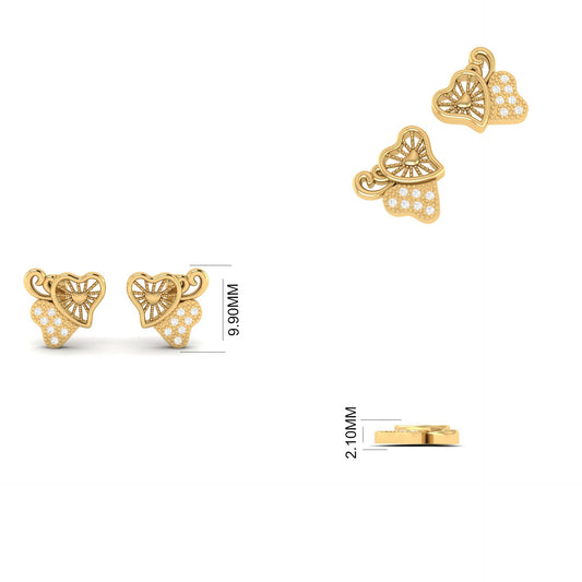 True Elegant Moissanite Diamonds Stud Earrings – Sterling Silver Setting