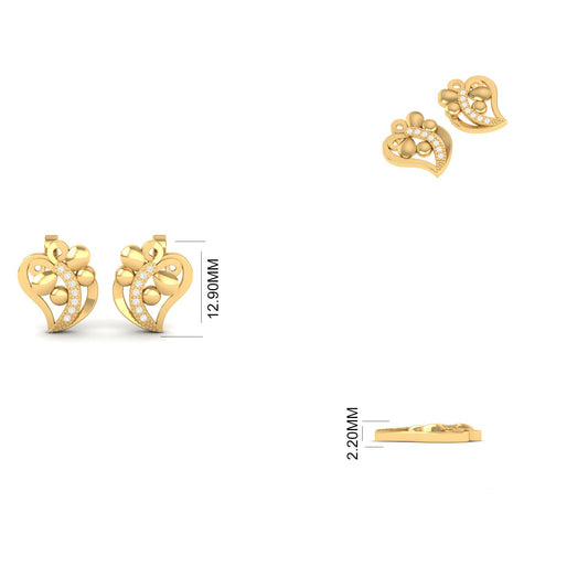 True Elegant Sapphire Gemstone Stud Earrings in Sterling Silver