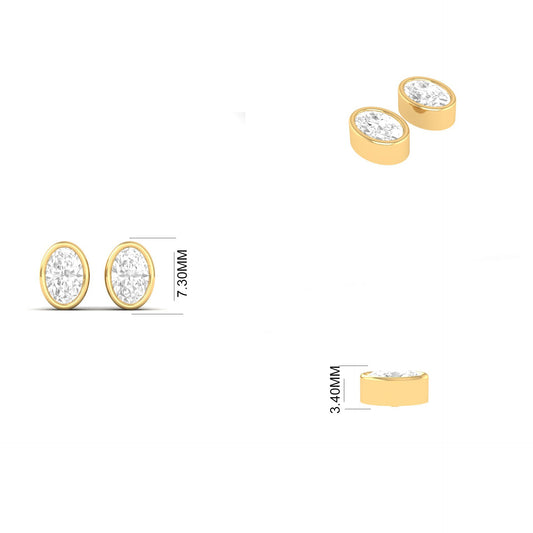 Exquisite Garnet Stud Earrings in 18kt Gold Over Sterling Silver