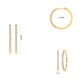 0.38 ct. t.w. Diamond Hoop Earrings in 18kt Gold Over Sterling Silver