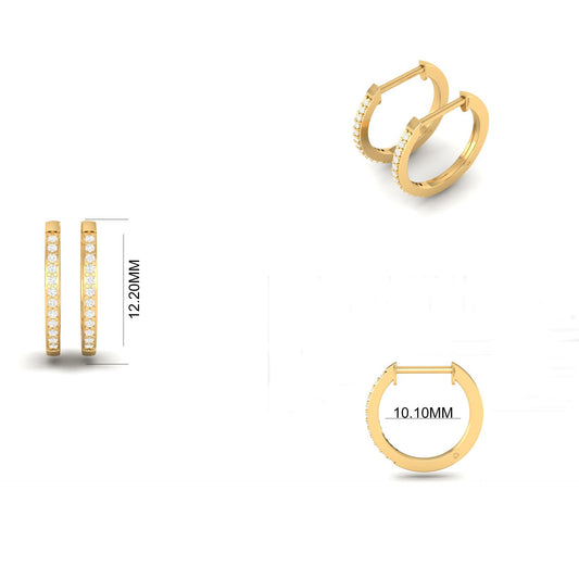 0.50 ct. t.w. Moissanite Hoop Earrings in Sterling Silver