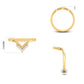 0.13CT Diamond Curve Dainty Ring In 18kt Gold Over Sterling Silver