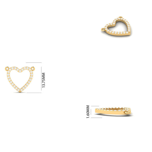Moissanite Open Heart Necklace