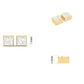 2.0Ct Moissanite Princess Cut Bezel Stud Earrings In 18kt Gold Over Sterling Silver