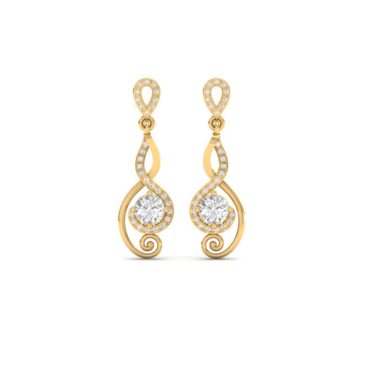 1.12CT Moissanite Diamond Drop Earrings In Sterling Silver