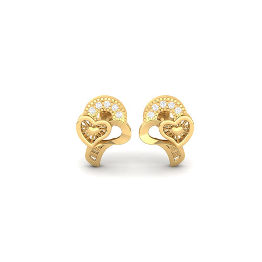 True Elegant Moissanite Diamonds Dainty Stud Earrings – Sterling Silver