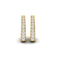 1.76 ct. t.w. Diamond Milgrain Hoop Earrings in 18kt Gold Over Sterling Silver