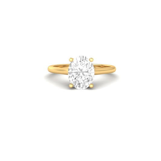 Timeless Oval Cut Moissanite Solitaire Engagement Ring