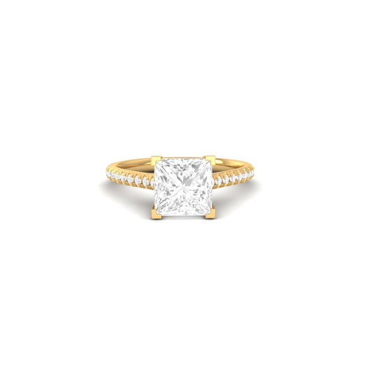 Radiant Cut Moissanite Wedding Ring