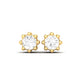 6-Prong Solitaire Diamond Stud Earrings – 18K Yellow Gold Over Sterling Silver