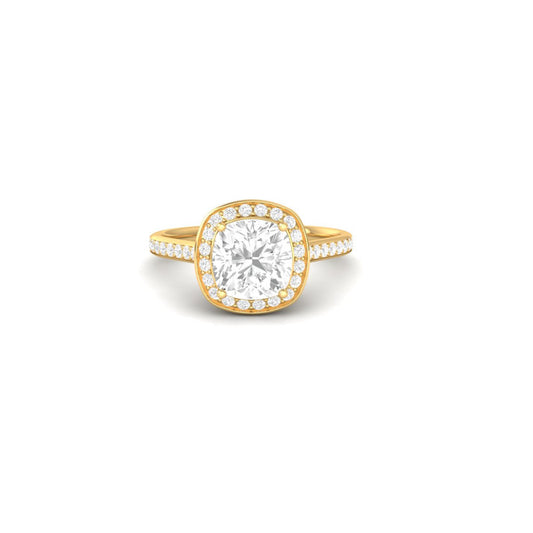 Cushion Cut Moissanite Engagement Ring for women