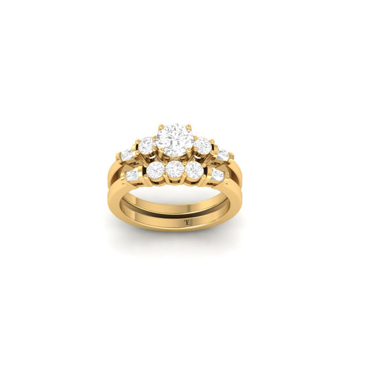 Round Cut Bridal Ring Set