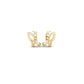 Butterfly Diamond Accent Stud Earrings in 18K Yellow Gold Over for Girls and Women