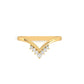 0.13CT Diamond Curve Dainty Ring In 18kt Gold Over Sterling Silver