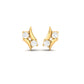 0.50 CT Red Ruby and Dainty Diamond Women’s Stud Earrings in 18K Yellow Gold Over – Elegant Handmade Gift