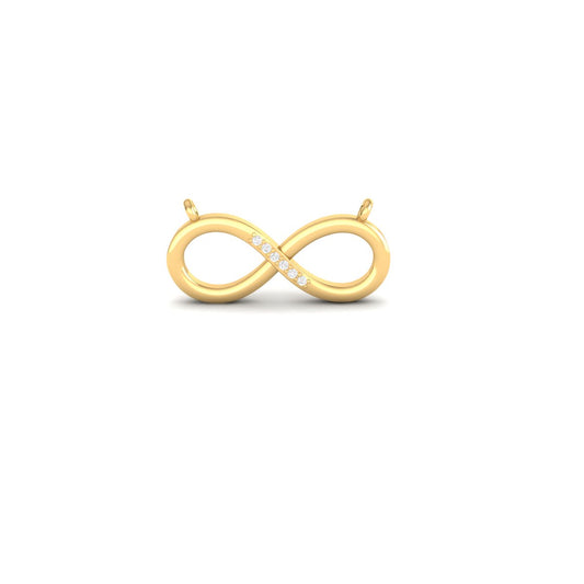 Infinity Diamond Pendant – Personalized Infinity Necklace for Women in 18K Yellow Gold Over Sterling Silver