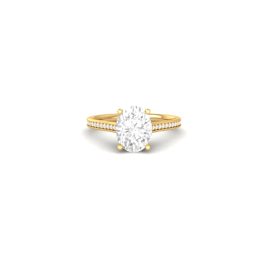 Oval Cut Moissanite Engagement Wedding Ring