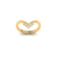 0.13CT Diamond Curve Dainty Ring In 18kt Gold Over Sterling Silver