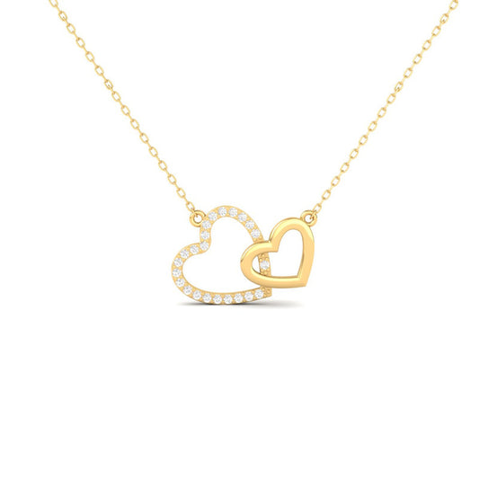 Interlocking Hearts Moissanite Necklace