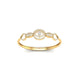 Moissanite Diamond Bangle Bracelet 18kt Gold Over Sterling Silver