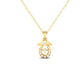 0.013CT Round Diamond Pendant Necklace | Infinity Teardrop Design | 18K White Gold Over Sterling Silver