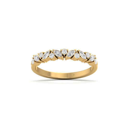 0.50Ct Moissanite Diamond Dainty Engagement Anniversary Band Ring