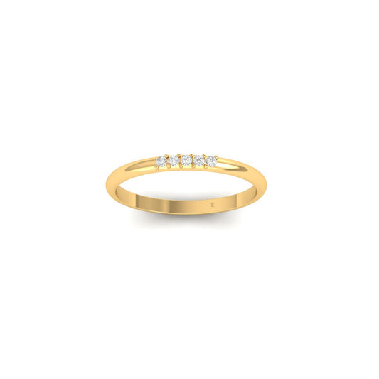 True Elegant 0.50CT Moissanite Diamond Dainty Stackable  Engagement Band Rings for Her