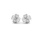 Clover Ruby Stud Earrings for Women, 18K Yellow Gold Over Sterling Silver, Heart-Shaped Lucky Charm Gift