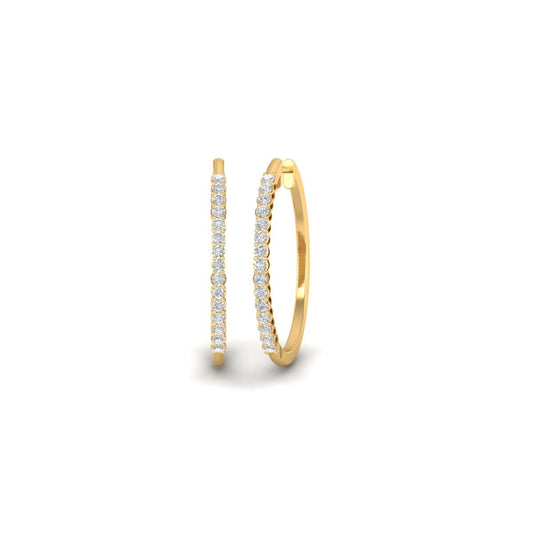 True Elegant Moissanite Hoop Earrings In Sterling Silver