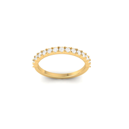0.50 Ct Moissanite Half Eternity Wedding Band for Women | Sterling Silver Dainty Stackable Ring