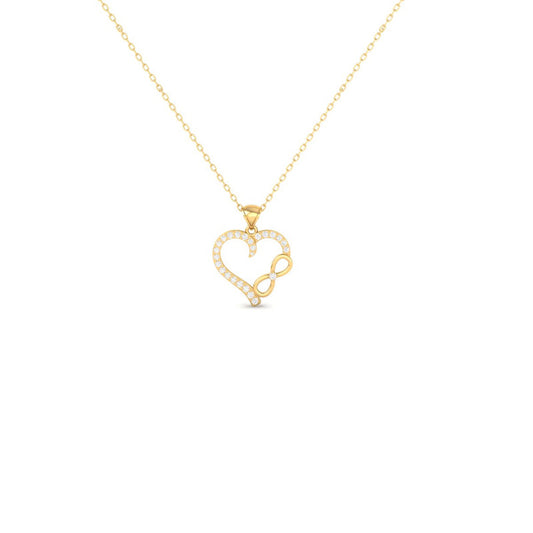 Open heart Infinity Heart Moissanite Necklace