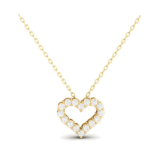 Symbol of love Heart Moissanite Necklace
