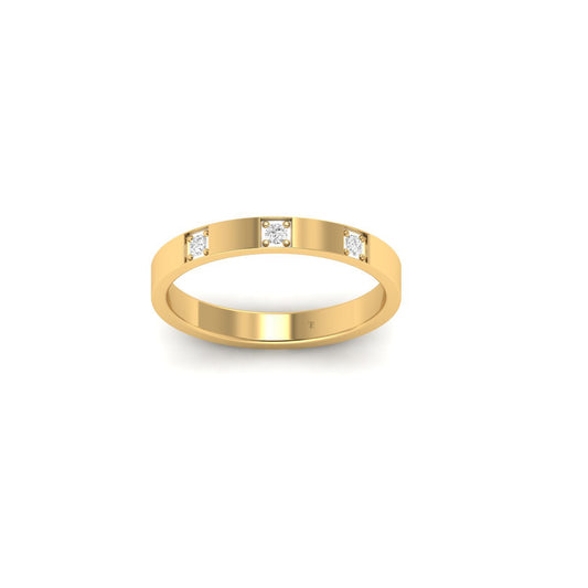 050Ct Moissanite Diamond Engagement Anniversary Band Ring For Men In 18kt Gold Over Sterling Silver