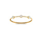 2.11 Carat Moissanite Cluster Bangle Bracelet 18kt Gold Over Sterling Silver
