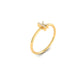 Customize Moissanite Diamond Initial Alphabet letter Adjustable Promise Ring 18k Gold Over Sterling Silver