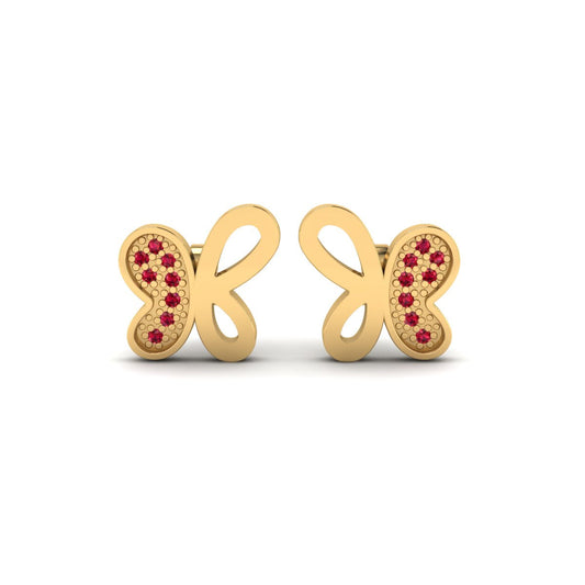 Sterling SilverGarnet Butterfly Stud Earrings – Everyday Luxury