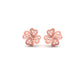 Clover Ruby Stud Earrings for Women, 18K Yellow Gold Over Sterling Silver, Heart-Shaped Lucky Charm Gift