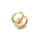 0.20CT Moissanite Diany Hoop Earrings 18kt Gold Plated On Sterling Silver