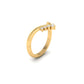 0.13CT Diamond Curve Dainty Ring In 18kt Gold Over Sterling Silver
