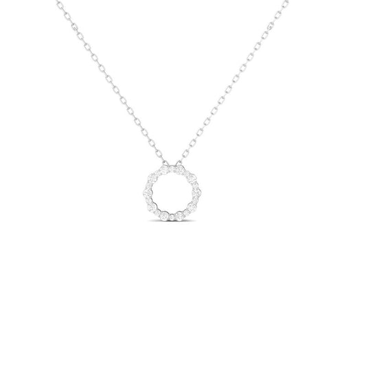 Moissanite Circle of Life Necklace 14K Gold Plated