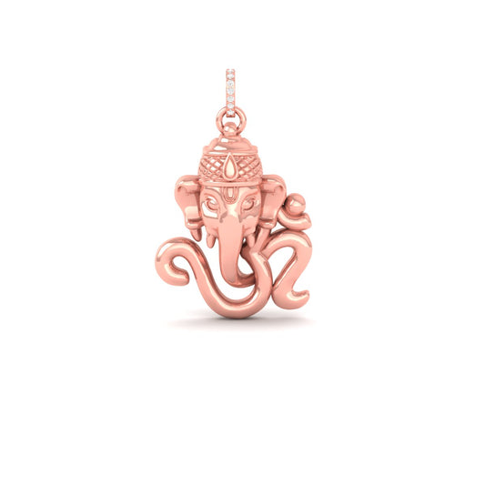 Premium Ganesha Om Symbol Gold Pendant Necklace