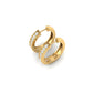 1.76 ct. t.w. Diamond Milgrain Hoop Earrings in 18kt Gold Over Sterling Silver