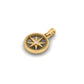 0.013CT Moissanite Starbrust Circle Pendant In 18kt Gold Over Sterling Silver