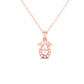 0.013CT Round Diamond Pendant Necklace | Infinity Teardrop Design | 18K White Gold Over Sterling Silver