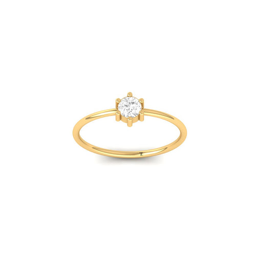 Minimal Moissanite Solitaire Ring for Women